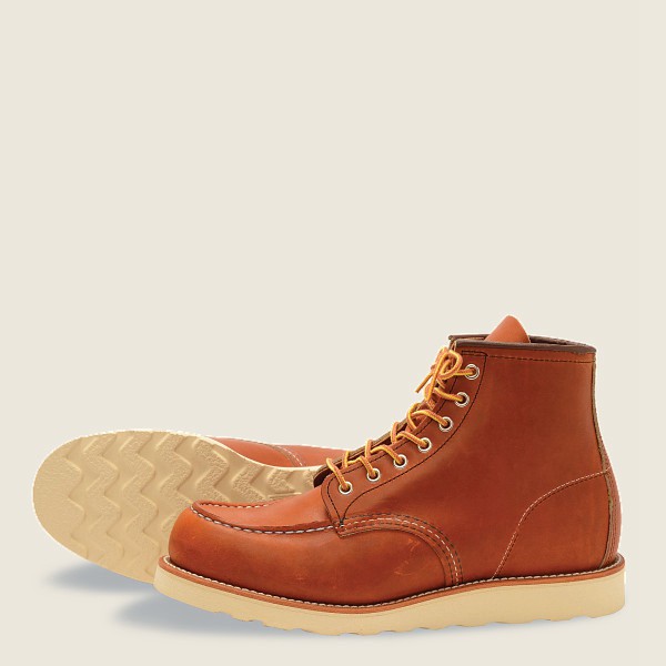 Botas Red Wing Heritage Hombre Marrom - Classic Moc – 6-Inch Legacy Cuero - 789-WCMBQL